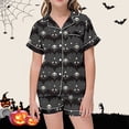 thumbnail image 2 of TBWNWG Pyjamas et Peignoirs pour Filles Doux et Confortables à Col Rabattable Ensemble de Pyjama pour Tout-Petits Enfants Idéal pour l'Halloween et les Activités Décontractées Quotidiennes, Taille 4-5 Ans, 2 of 4