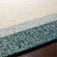 thumbnail image 5 of Surya Elena 96x96" Round Modern Wool Rug in Teal Blue and Cream, 5 of 6