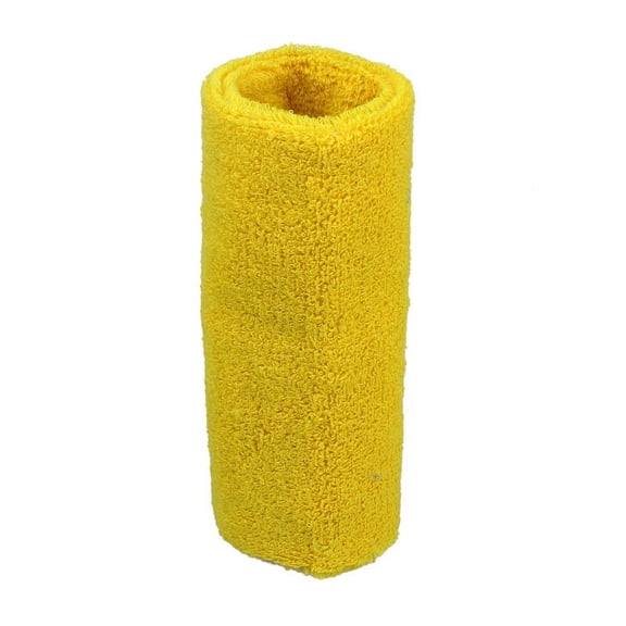 Sweat Band Sweatband Wristband Arm Band Cotton And Fiber For Basketball Tennis Gym Yoga Yellow Absorbent One Size For Sports