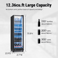 thumbnail image 4 of Yeego 12.36 Cu. Ft Commercial Refrigerator,200 Cans Merchandiser Refrigerator with LED Light & Adjustable Shelves, 4 of 12