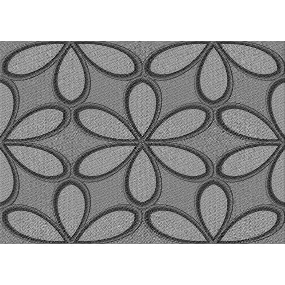 Ahgly Company Machine Washable Indoor Rectangle Transitional Grey Gray Area Rugs, 5' x 8'