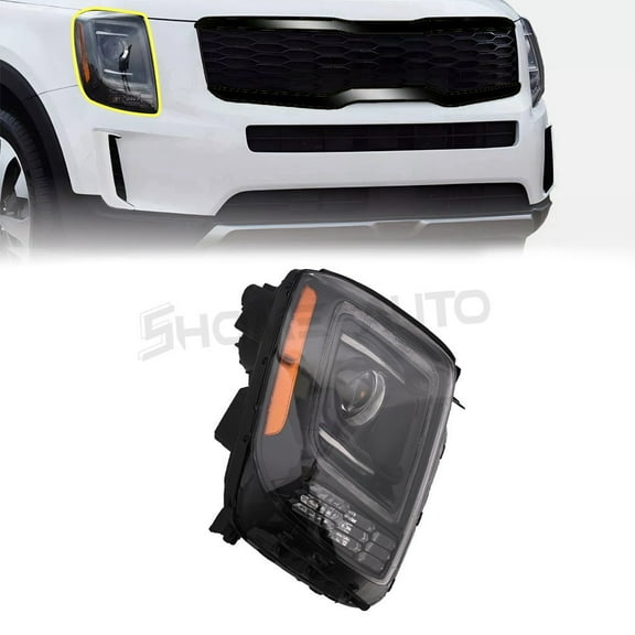 Halogen Headlight W Led Drl Passenger Side Fits For Kia Telluride 2020-2022 92102-S9000
