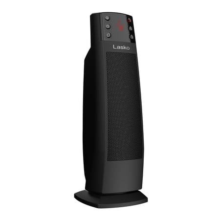 LASKO 22” OSCILLATING 3-SPEED CERAMIC TOWER SPACE HEATER WITH TIP-SWITCH, REMOTE, CT22850