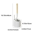 thumbnail image 2 of Vggrvlo 2 in 1 Toilet Brush and Holder Set Toilet Cleaner Brush with Solid Handle and Durable Bristles Drip-Proof Best Toilet Brush Set, 2 of 8