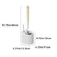 thumbnail image 4 of Juego de cepillos para inodoro con 2 cabezas de cepillo - cepillos rígidos y de hendidura para limpieza profunda de las esquinas, plástico beige/blanco, asa de 16,9", 4 of 8