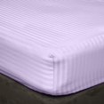 thumbnail image 3 of EASY BEDDING-100% Egyptian Cotton, 600 TC, 14" Deep Pocket, Super Soft Luxury Sheet Set 6 Piece-Lavender Stripe, King Size, 3 of 7