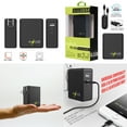 thumbnail image 2 of Holster and Wall Charger Bundle for Motorola Edge+ (2022): Vertical Rugged Nylon Belt Pouch Case (Green Camo) and 45W Dual USB Port PD Power Delivery Type-C and USB-A Power Adapter, 2 of 9