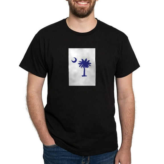 CafePress - Palmetto Tree &Amp; Crescent Moon T Shirt - Men's Classic Graphic Cotton T-Shirt