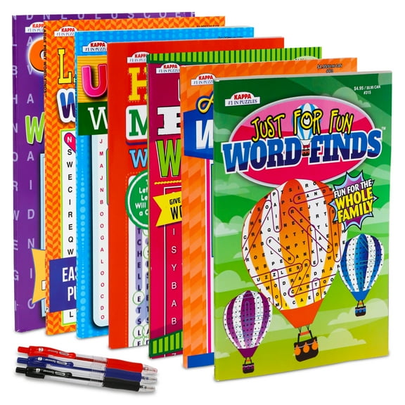 VARIETY SAVINGS 7-Pack 550  Large Wordsearch Puzzle Books for Adults, Aging Seniors Brain Stimulation Giant Print Words Activity Books (Variety Pack Bulk), Paperback - 8x10