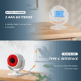 thumbnail image 2 of Indoor Sound and Light Infrared Alarm Human Body Induction Detector Anti-Theft Alarm Infrared Detector Remote Control, 2 of 7