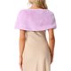 thumbnail image 3 of CHAQUETA CORTA DE FALSO PELO PARA MUJERES INSPIRADA EN BODAS CON CINTA DE SATÉN Y LAZO, LILA CLARO, 3 of 6