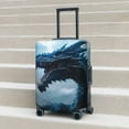 thumbnail image 6 of Pofeuu Blue Thunder Storm Dragon Print Luggage Suitcase Cover Protector Luggage Washable Covers Aesthetic for 18/24/28/32 inch Luggage（No luggage included）-Large, 6 of 7