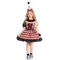 thumbnail image 4 of Playtopia Big‑Girls 3‑Piece Circus Clown Cosplay Costume Short‑Sleeve Ruffled Dress With Matching Wrist Cuffs And Cone Hat Set Size XS‑XL, Plus Size Friendly, 4 of 7