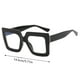 thumbnail image 2 of Gafas oversize para mujer con filtro de luz azul Gafas de ordenador cuadradas y gruesas a la moda Gafas sin cristales negros, 2 of 2