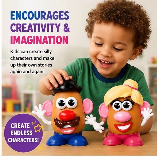 Mr. Potato Head, Mrs. Potato Head Set, Classic Toys, Ages 2+, 11
