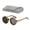 A002- Gold, variant on Sunglasses, 9-Speed Manual Adjustable Zoom, Black, 1 Pair with 1 Storage Case,Suitable for Outdoor Daily Driving
