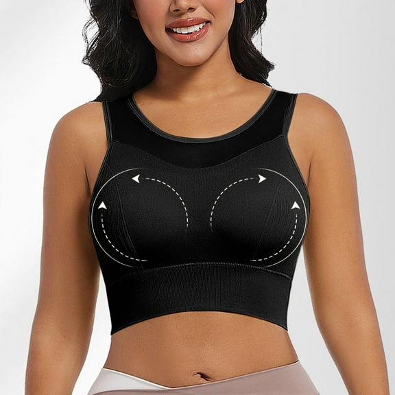 Otvok Womens Solid Color Plus Mesh Breathable Drying Sports Bra