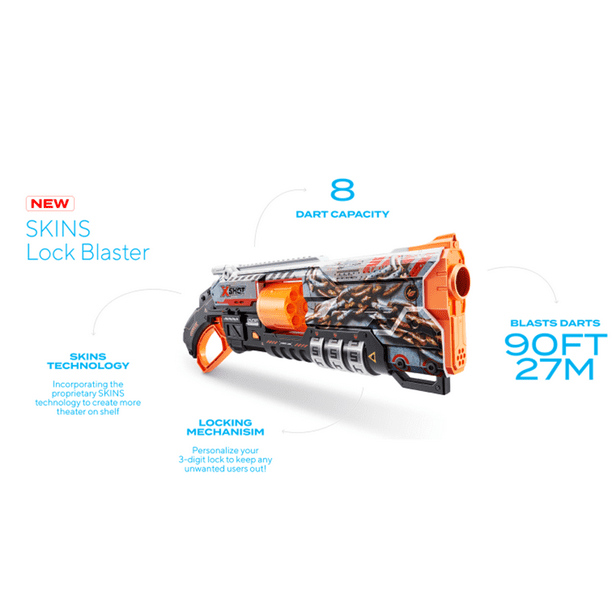 XSHOT Skins Lock Blaster - Outdoor Foam Activity Center Blaster