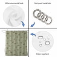 thumbnail image 4 of Sage Green Floral Shower Curtain, Waterproof Shower Curtains for Bathroom, Vintage Spring Botanical Flowers Washable Fabric Bathtub Curtain Set Bath Decor with 12 Hooks Stall 36"x72", 4 of 8