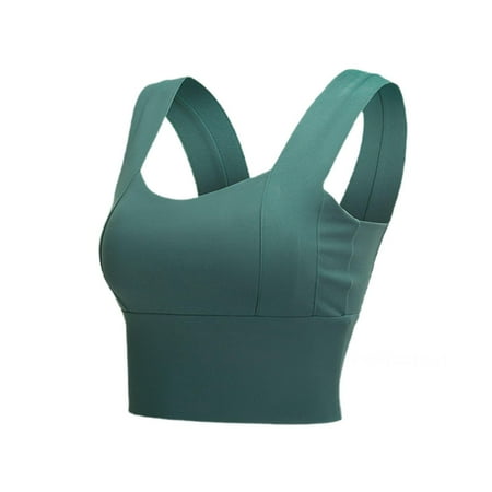 

Shockproof running high strength sports bra Green S