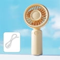 thumbnail image 3 of Handheld Mini Fan Mini Handheld Fan Handheld Fan Rechargeable Portable Mini Fan Handheld Fan With Cooling Plate Handheld Fan Handheld Fans Bulk Personal Fan Orange, 3 of 7