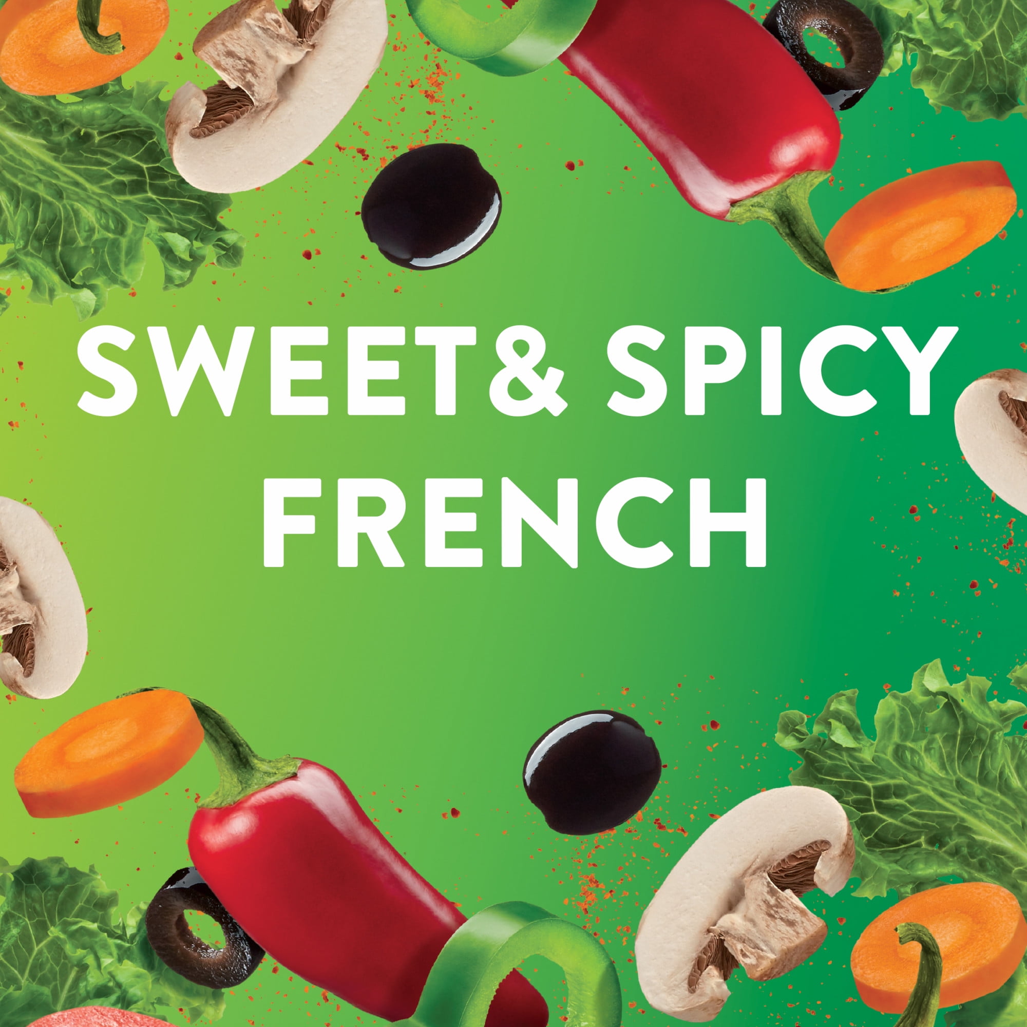 (6 pack) Wish-Bone Light Sweet & Spicy French Salad Dressing, 15 fl oz