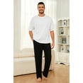 thumbnail image 2 of Vulcanodon Mens Pajama Pants, Lightweight Lounge Pant with Pockets Ultra Soft Pj Bottoms,(Black,L), 2 of 5