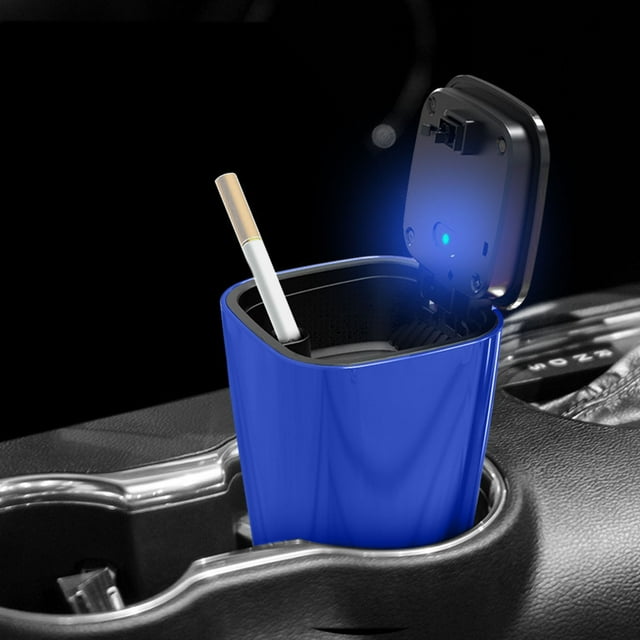Cenicero de automóvil Motores Interior Doble Cubierta Con Luces Cenicero Cenicero portátil para automóvil en el cenicero del autobús