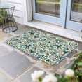 thumbnail image 2 of Boho Sage Green Floral Doormat Outdoor Entrance 16"x24", Farmhouse Botanical Vintage Paisley Flower Absorb Moisture Dirt Door Mats, Non-Slip Rubber Backing Floor Mats Indoor, Low-Profile Front Rugs, 2 of 9