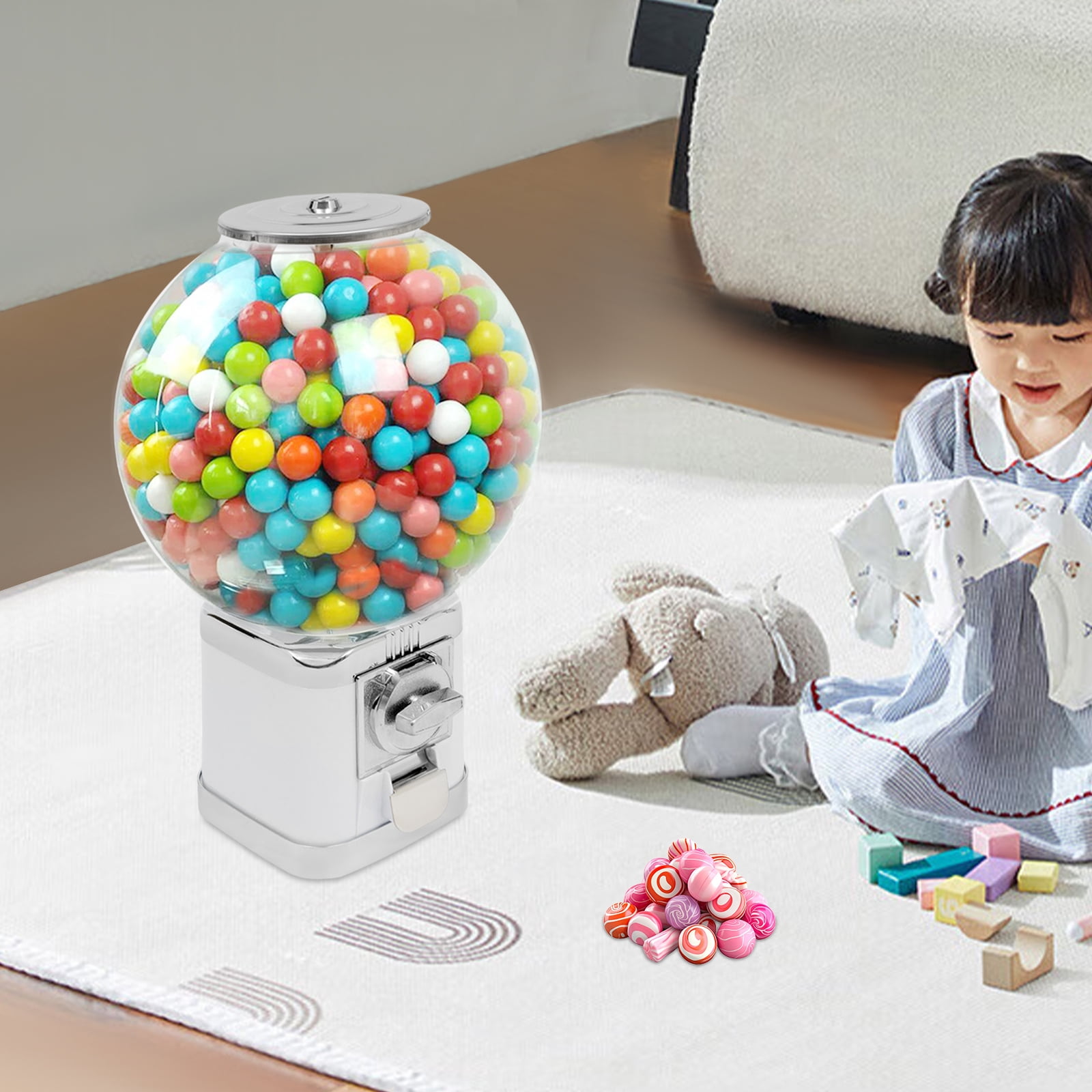 Dwellnix Toy Vending Machine – Twister Ball Dispenser with Coin Operation, 500 Ball Capacity, Durable ABS Construction for Kids, Retail & Party Use
