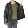 thumbnail image 6 of Mens Black Coat Luciano Natazzi Lambskin Leather Designer, 6 of 6