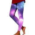 thumbnail image 3 of TaTaai Starry Sky Print Stretchy Elastic Fashion Women High Waisted Yoga Pants Non-see-through Breathable Gym Workout Casual Daily Leggings Gift, 3 of 5