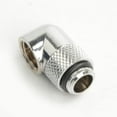 thumbnail image 3 of Dracaena 2 pack G1/4" thread Male to Female Extender Fitting, 90° Rotary Fitting Adapter Connector for Computer Water Cooling System, Silver, 3 of 8