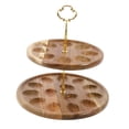 thumbnail image 3 of Soporte de madera para huevos de 2 niveles, soporte para cupcakes, organizador de cocina, ahorra espacio, organizador de huevos para mostrador y, 3 of 9