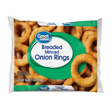 Great Value Breaded Minced Onion Rings, 16 oz (Frozen)