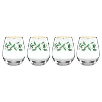 Lenox 888202 Holiday 4-Piece Stemless Wine Glasses