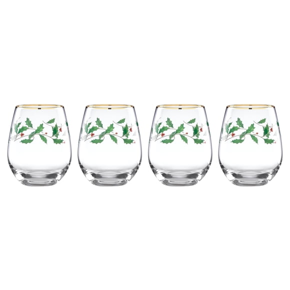Copas de vino sin tallo Lenox 888202 Holiday, juego de 4 piezas, 400 ml
