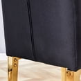 thumbnail image 6 of 2 Piece Dining Chairs Set - Modern Black Velvet with Gold Metal Legs, 6 of 13