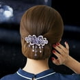 thumbnail image 3 of harmtty Korean Style Fine Craftsmanship Hair Barrette Headwear Shining Rhinestone Tassel Women Spring Hair Clip, 3 of 8