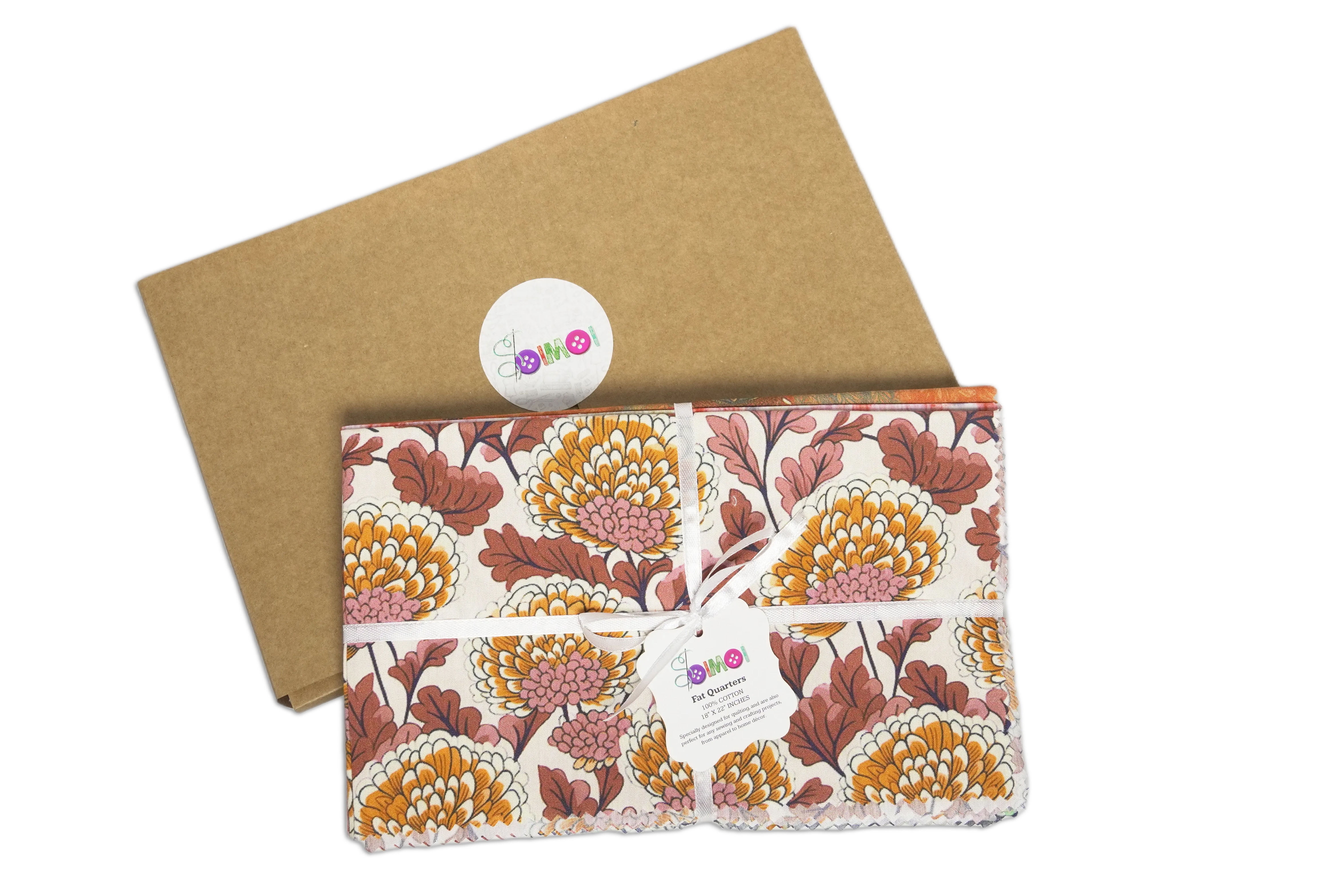 Soimoi 8 Pc Fat Quarter Bundle- Leaves & Floral Print 18"x 22" DIY Patchwork- 100% Cotton Pre-Cut Quilting Fabric
