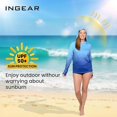 thumbnail image 4 of INGEAR Long Sleeve Loose Rash Guard With Hood Sun Shirt Women Beach Coverup UV Sun Protection Shirt Quick Dry Hoodie, 4 of 5