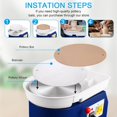 thumbnail image 2 of Shisuyan Batmate For Pottery And Ceramics Round Clay Throwing Cloth Bat Pad Ceramics Auxiliary Tool Pottery Machine Accessories Grey, 2 of 8