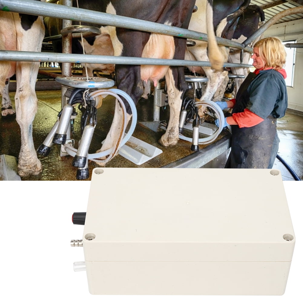 Electric Milking Pulsator Vacuum Pump Air Milking Machine Milker Goat Cows Farm 