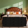 thumbnail image 6 of 63" Entertainment Center & 9-Drawer Dresser, Dresser for Bedroom, Wide 8 Drawer Dresser TV Stand, Metal Frame Closet Storage Chest, Fabric Drawer Storage Cabinet Organizer, 6 of 8
