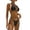 Black, variant on Womens Strap Chain Base Solid Color Bikini Two Piece Set