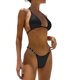 thumbnail image 1 of Gibobby Traje de Baño Sexy Bikini Conjunto de dos piezas de bikini de color sólido con base de y correa para mujer(Negro,M), 1 of 4