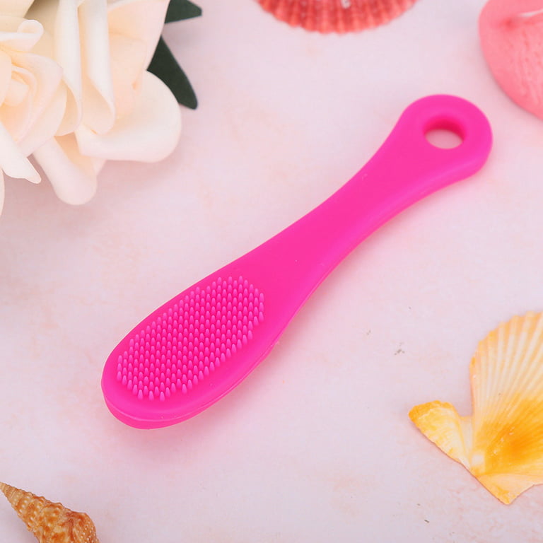 Mini Silicone Face Cleansing Finger Brush Pore Cleaner Blackhead Removal  Massager (Dark Rose Red)