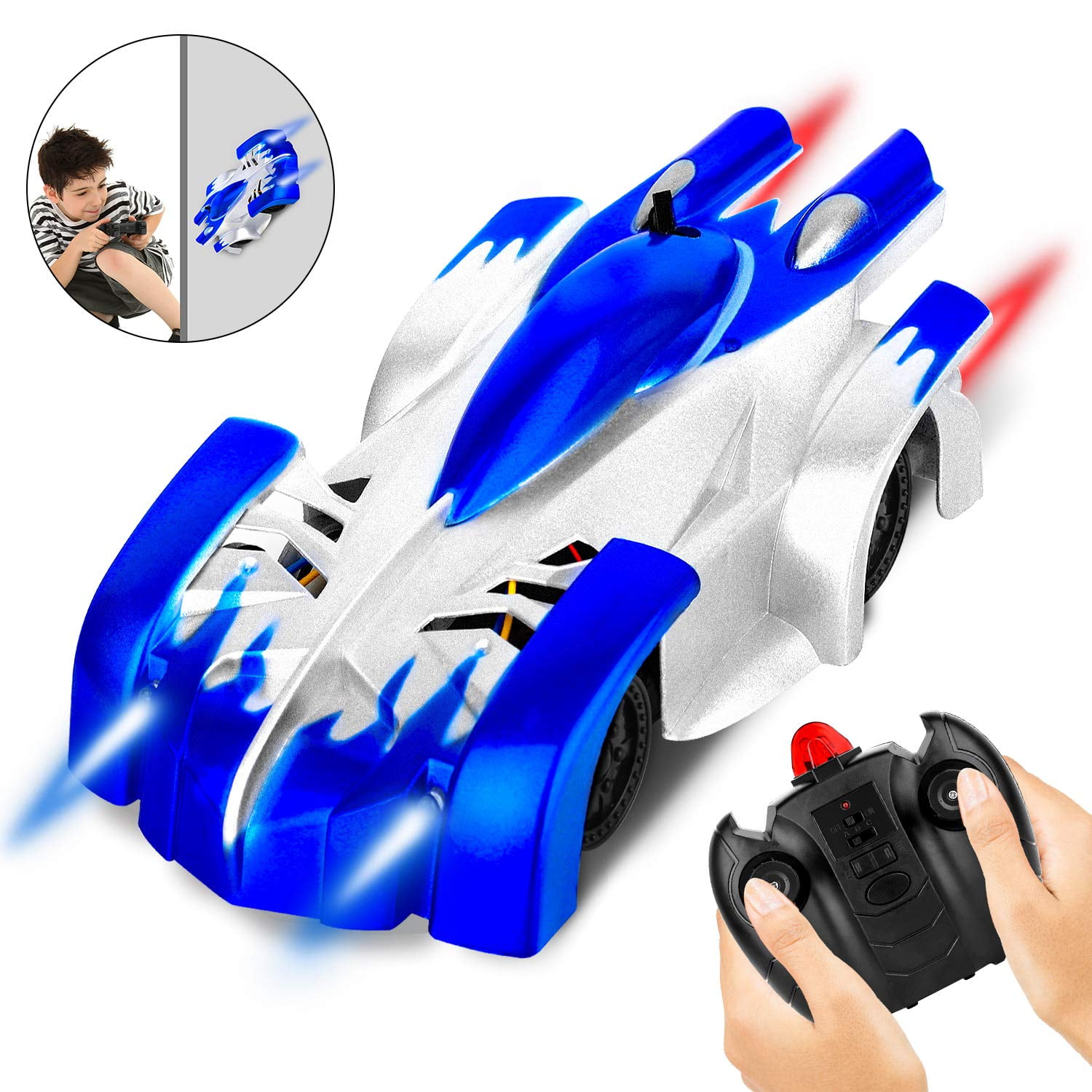 RC Car Toy for Kids Rotating Stunt Racing Gift Wall Climbing Remote Control Car 