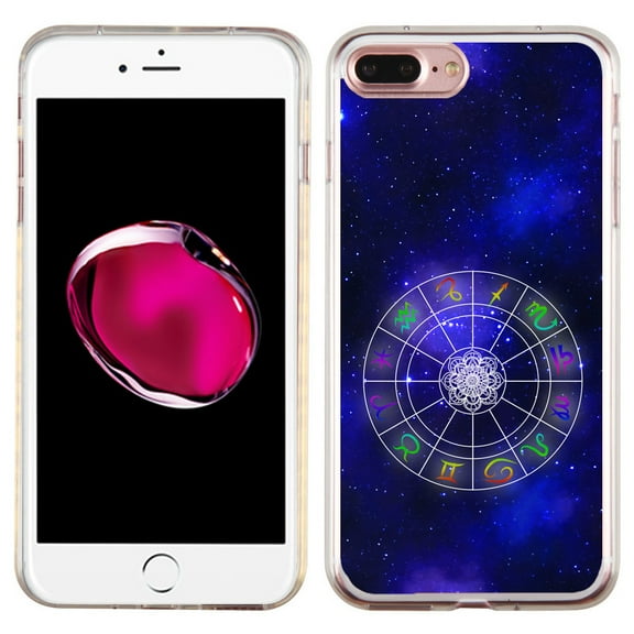 Slim-Fit Case for Apple iPhone 8 PLUS / 7 PLUS, OneToughShield ® Premium TPU Gel Protector Phone Case - Zodiac / Horoscope