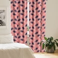 thumbnail image 2 of Ambesonne Tropical Curtains, Pineapples Circles Plot, Pair of 28"x63", Dark Coral and Quartz, 2 of 4